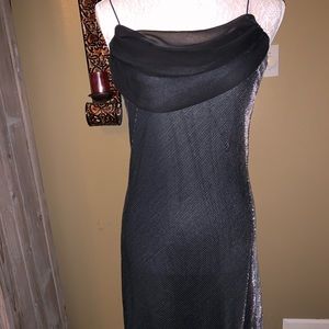 Black sparkling evening gown